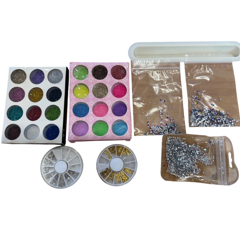 Manicure Nail Art Supply Lot Kiss Acrylic Powder UV Gel‎ Tips Tools Glitter Set